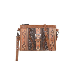 MW1134-181 Montana West Aztec Tooled Collection Clutch/Crossbody