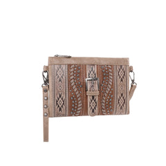 MW1134-181 Montana West Aztec Tooled Collection Clutch/Crossbody