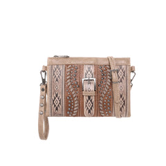 MW1134-181 Montana West Aztec Tooled Collection Clutch/Crossbody