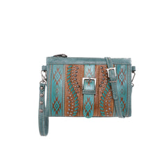 MW1134-181 Montana West Aztec Tooled Collection Clutch/Crossbody