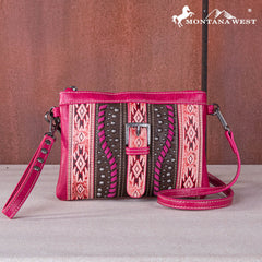 MW1134-181 Montana West Aztec Tooled Collection Clutch/Crossbody