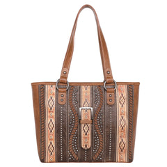 MW1134G-8317 Montana West Aztec Tooled Collection Concealed Carry Tote