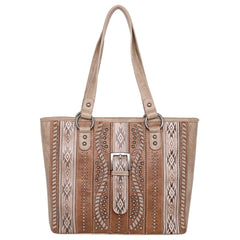 MW1134G-8317 Montana West Aztec Tooled Collection Concealed Carry Tote