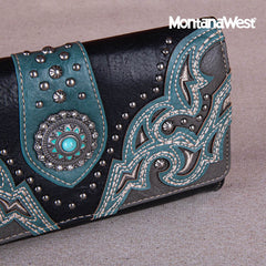 Montana West Laser Cut-out Buckle Concealed Carry Crossbody Bag Set