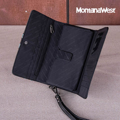 Montana West Laser Cut-out Buckle Concealed Carry Crossbody Bag Set