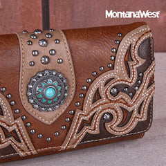 Montana West Laser Cut-out Buckle Concealed Carry Crossbody Bag Set