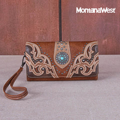 Montana West Laser Cut-out Buckle Concealed Carry Crossbody Bag Set