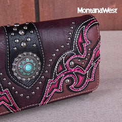 Montana West Laser Cut-out Buckle Concealed Carry Crossbody Bag Set