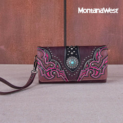 Montana West Laser Cut-out Buckle Concealed Carry Crossbody Bag Set