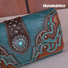 Montana West Laser Cut-out Buckle Concealed Carry Crossbody Bag Set