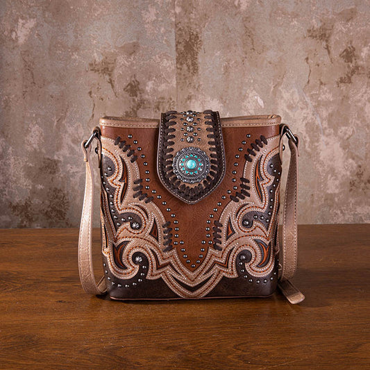 Montana West Laser Cut-out Buckle Concealed Carry Crossbody