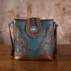 Montana West Laser Cut-out Buckle Concealed Carry Crossbody Bag Set