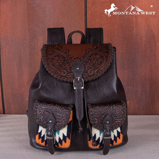 Western leather backpack purse sale