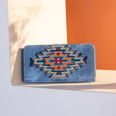 Montana West Aztec Collection Jean Denim Wallet