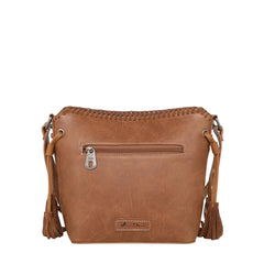 Montana West Embossed Collection Saddle Bag - Coffee