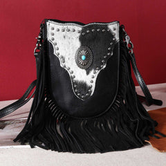 Montana West Hair-On Cowhide Fringe Crossbody