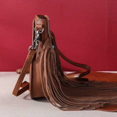 Montana West Hair-On Cowhide Fringe Crossbody