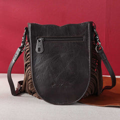 Montana West Hair-On Cowhide Fringe Crossbody