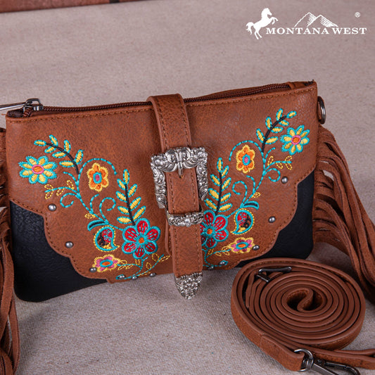 MW1252-181 Montana West Buckle Collection Clutch/Crossbody