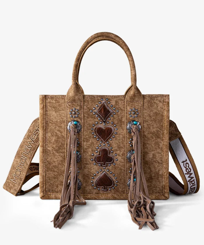 Montana West Concho Fringe Carry Tote - Montana West World