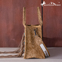 Montana West Concho Fringe Carry Tote