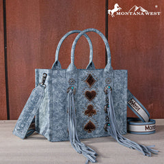 Montana West Concho Fringe Carry Tote