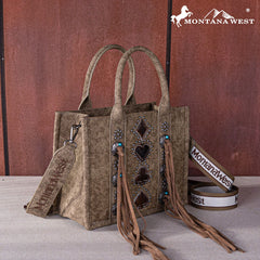 Montana West Concho Fringe Carry Tote