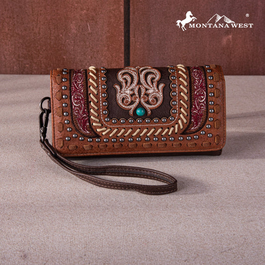 MW1256-W002 Montana West Embroidered Collection Wallet