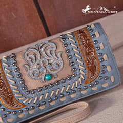 MW1256-W002 Montana West Embroidered Collection Wallet