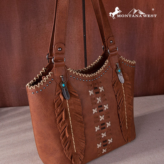 Montana West Feather Collection Concealed Carry Tote