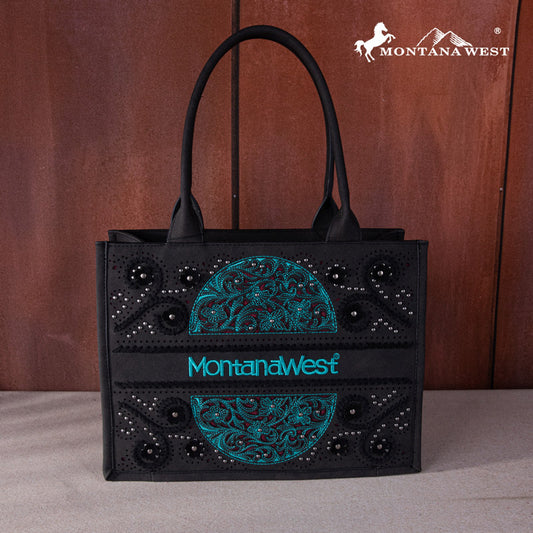 Montana West Embroidered Cut-out Concealed Carry Tote