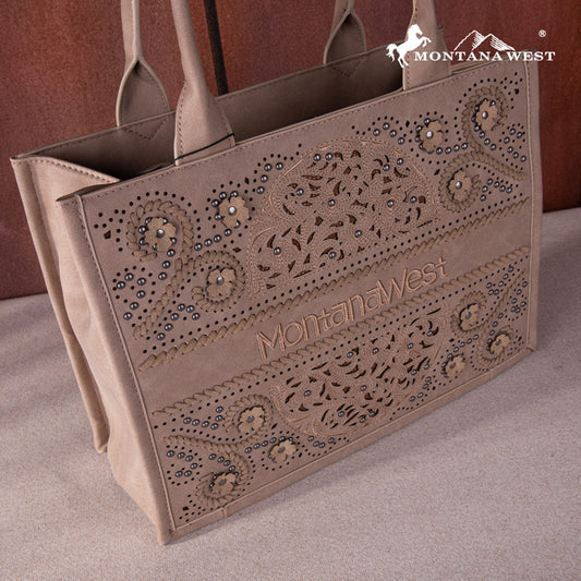 Montana West Embroidered Cut-out Concealed Carry Tote