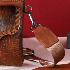 Montana West Hair-On Cowhide Croc Embossed  Clutch/Crossbody