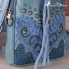 Montana West Embroidered Whipstich Sling Bag