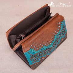 MW1269-W010 Montana West Embroidered Scroll Cut-out Collection Wallet