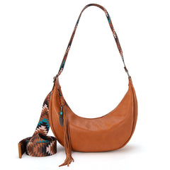 MW1284-8366  Montana West Crescent Crossbody Bag - Brown