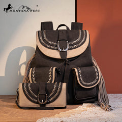 Montana West Fringe Backpack Set