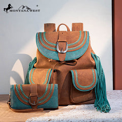 Montana West Fringe Backpack Set