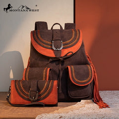 Montana West Fringe Backpack Set