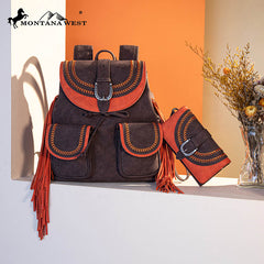 Montana West Fringe Backpack Set