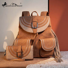 Montana West Fringe Backpack Set