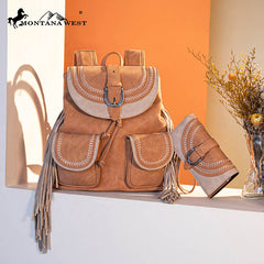 Montana West Fringe Backpack Set