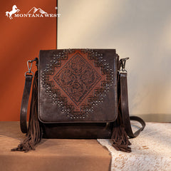 Montana West Tooled Fringe Collection Concealed Carry Crossbody