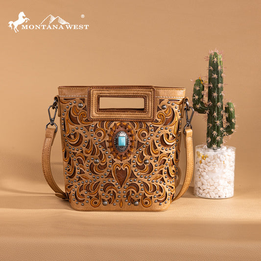 Montana West Cut-Out Embroidered Collection Crossbody