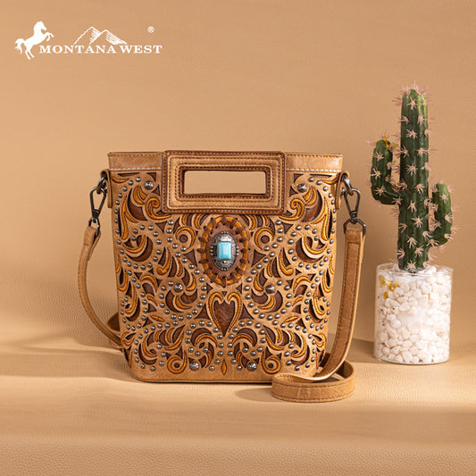 Montana West Cut-Out Embroidered Collection Crossbody