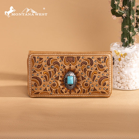 Montana West Cut-Out Embroidered Collection Wallet