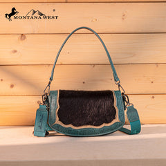 Montana West Genuine Hair-On Cowhide Shoulder Bag