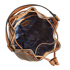 LEE Waxed Canvas Drawstring Hobo Bag/Crossbody