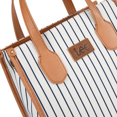 LEE Striped Canvas Tote Bag/Crossbody