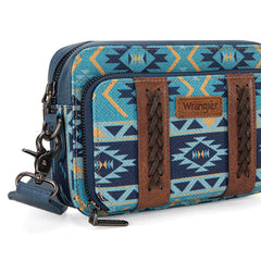 Wrangler Aztec Printed Crossbody Purse-Navy